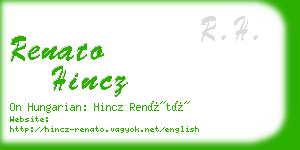 renato hincz business card